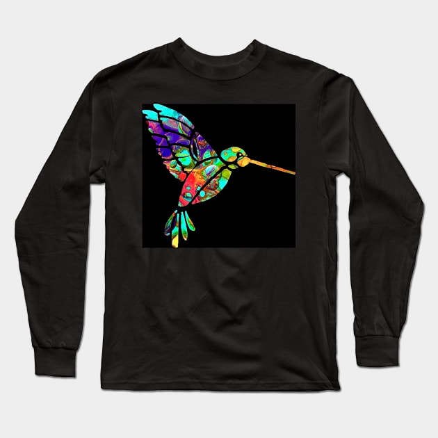 "Artsy Hummingbird" Long Sleeve T-Shirt by Colette22